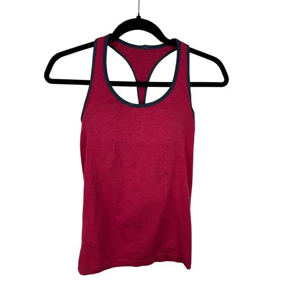 Lululemon Red Racerback Padded Removable Cups Workout Athletic Tank Top - Small - Picture 1 of 2